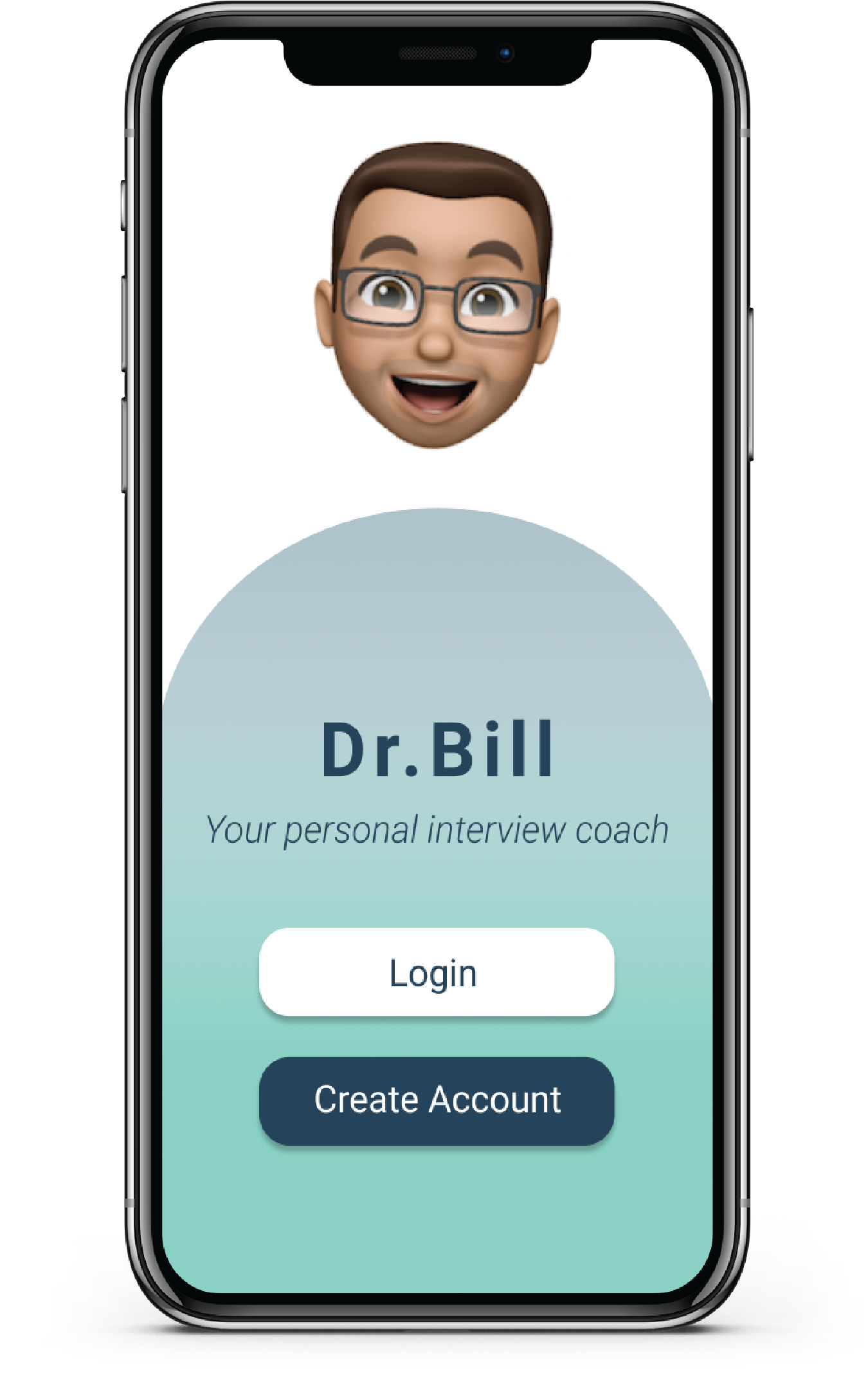 Log In screen for Dr. Bill, prototyped with Figma
